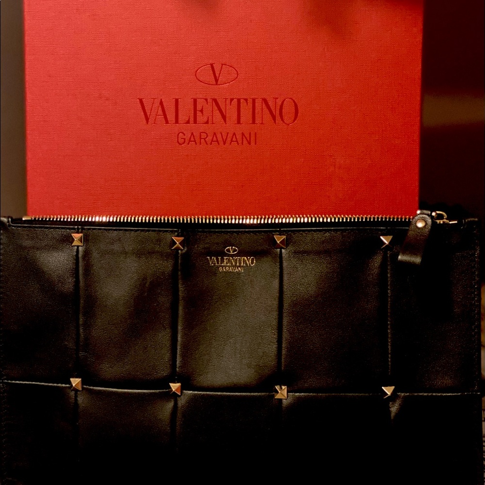 Authentic Valentino Garavani Studded Clutch